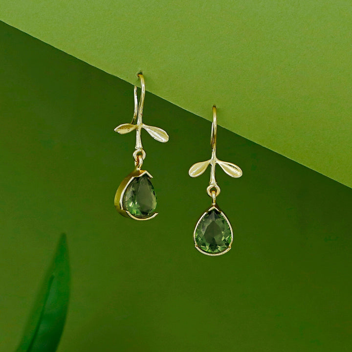 Ihita Dual Small Leaf Glossy Drop