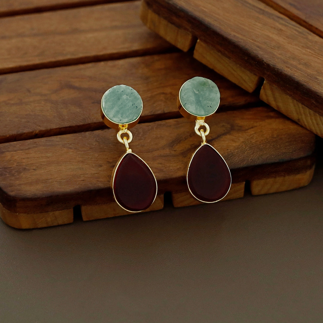 Circle And Drop Earring