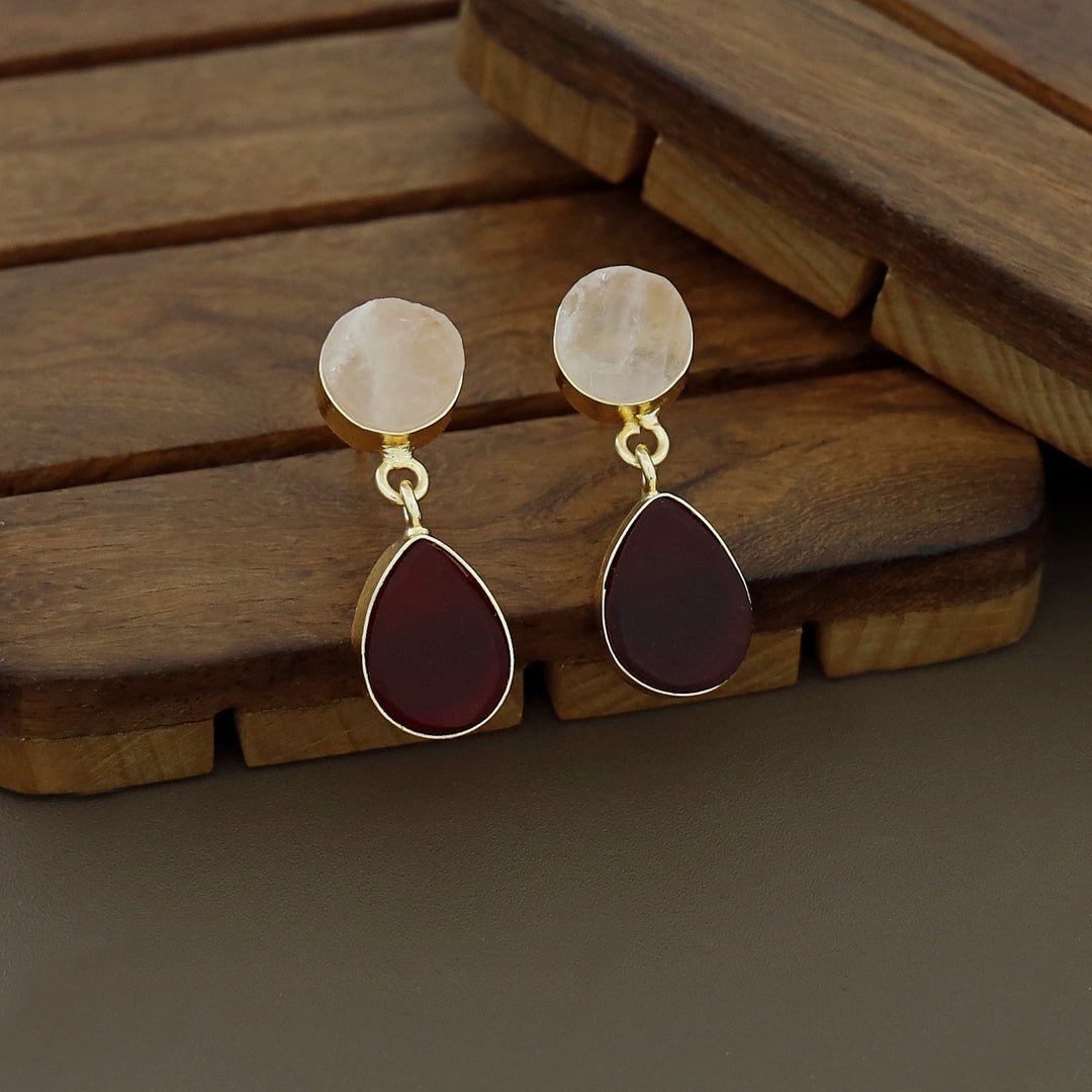 Circle And Drop Earring