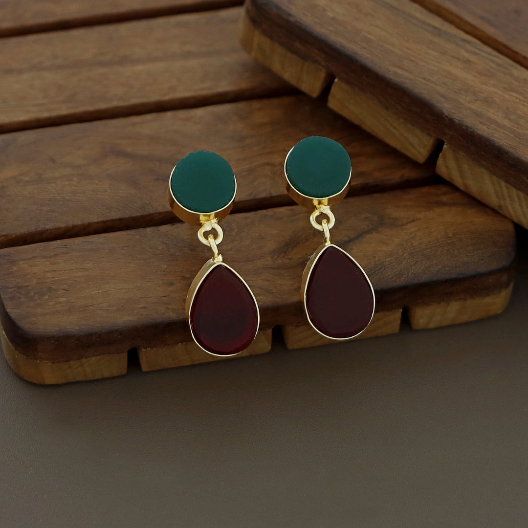 Circle And Drop Earring