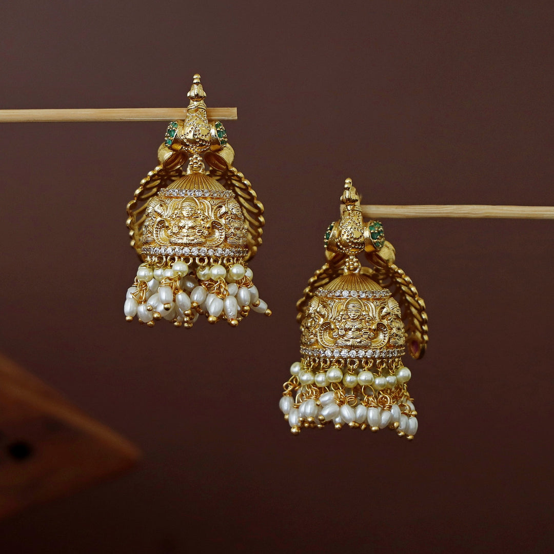 Peacock Pearl Jhumka