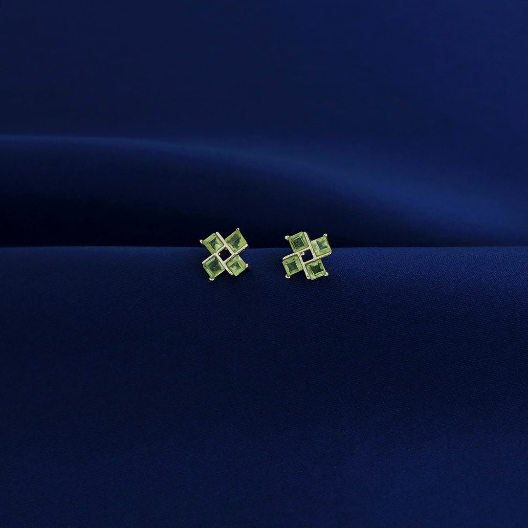 Lexie Tetra Glossy Stone Stud
