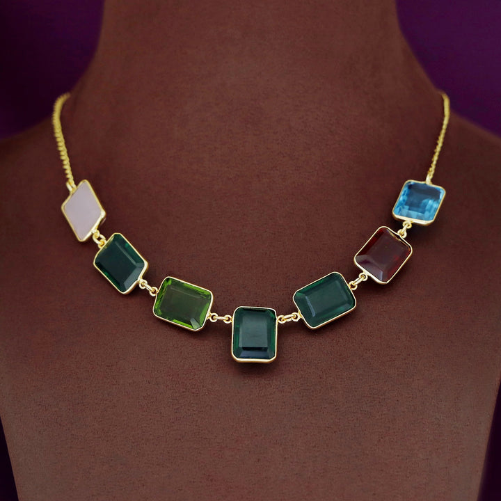 Zenia Rectangle Glossy Neckpiece
