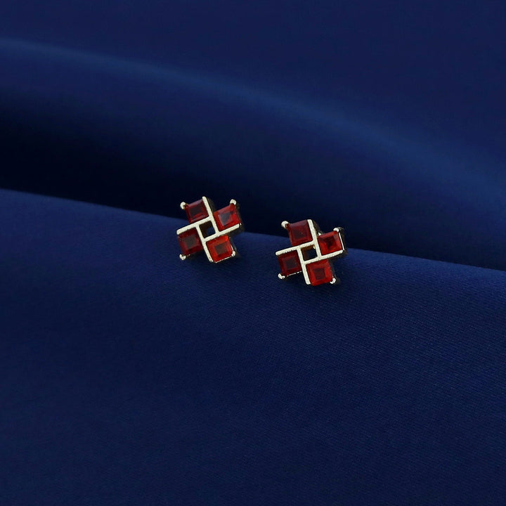 Lexie Tetra Glossy Stone Stud