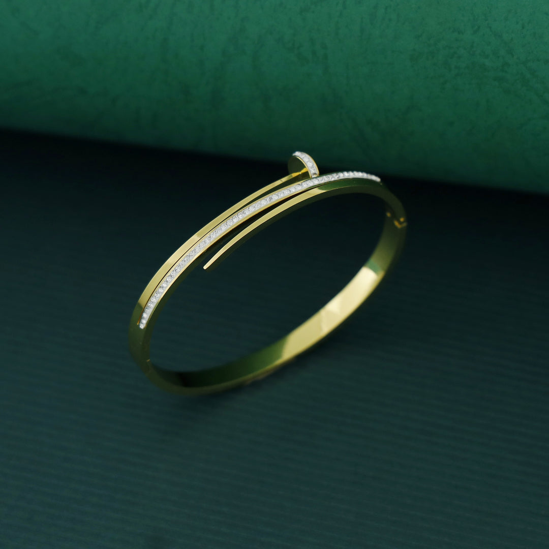 Carie Openable Nail Studded Bangle