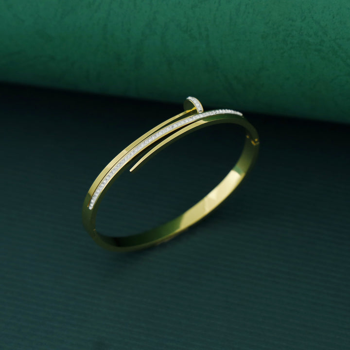 Carie Openable Nail Studded Bangle