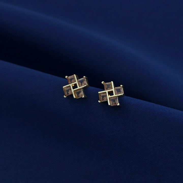 Lexie Tetra Glossy Stone Stud