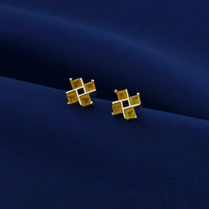Lexie Tetra Glossy Stone Stud