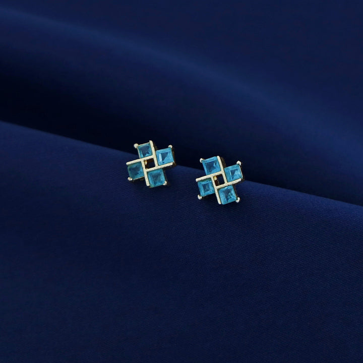 Lexie Tetra Glossy Stone Stud