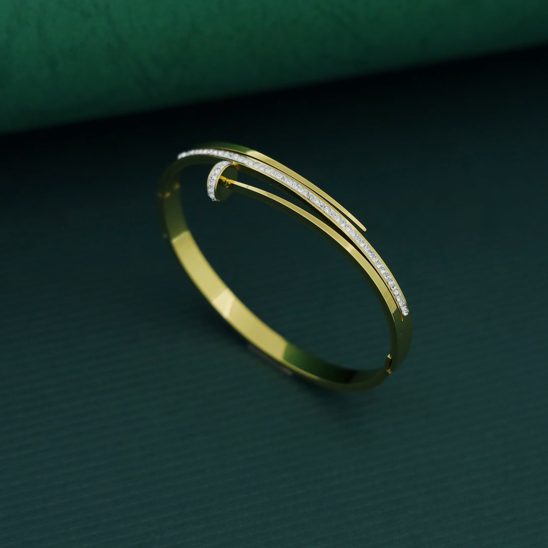 Carie Openable Nail Studded Bangle