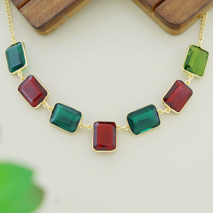 Zenia Rectangle Glossy Neckpiece