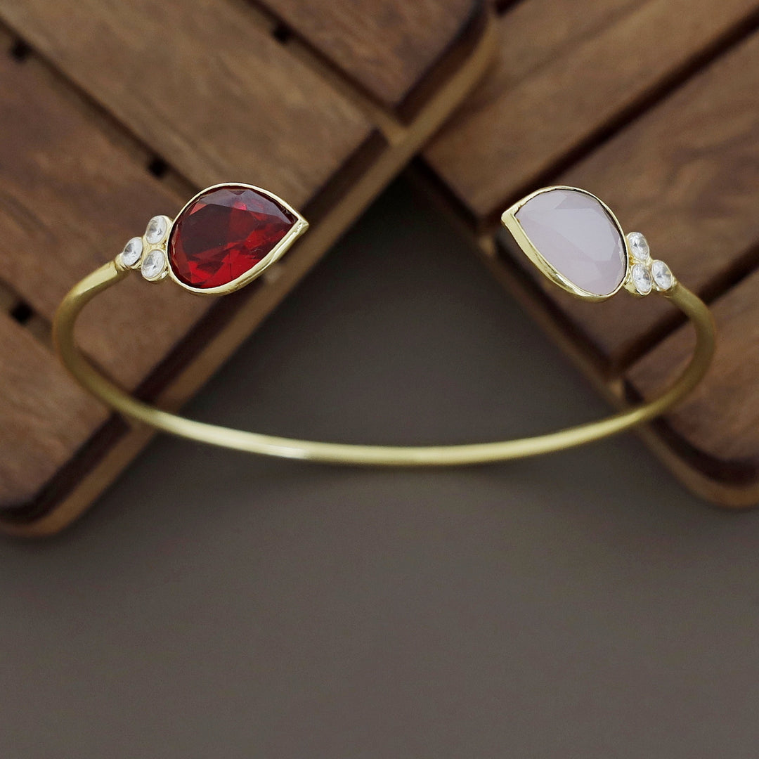 Anissa Golden Glossy Stone Bangle