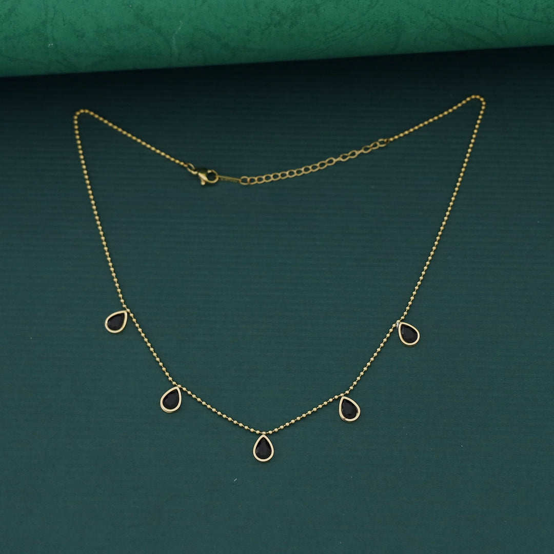 Sirin Raindrop Glossy Stone Neckpiece