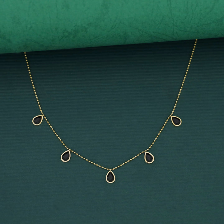 Sirin Raindrop Glossy Stone Neckpiece