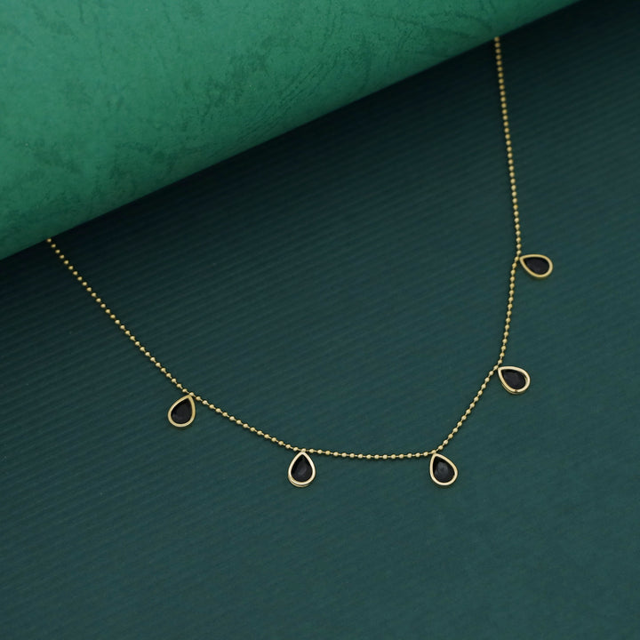 Sirin Raindrop Glossy Stone Neckpiece