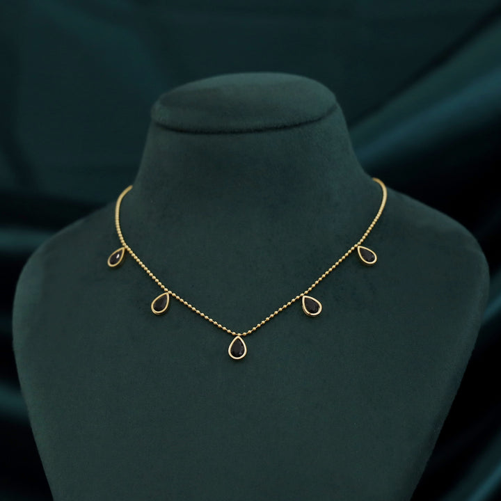 Sirin Raindrop Glossy Stone Neckpiece