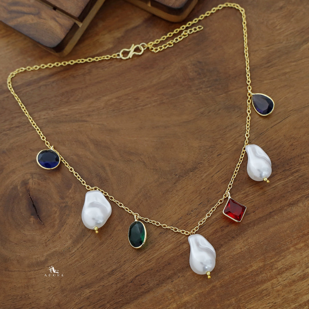 Multicolour Ameya Glossy Baroque Neckpiece