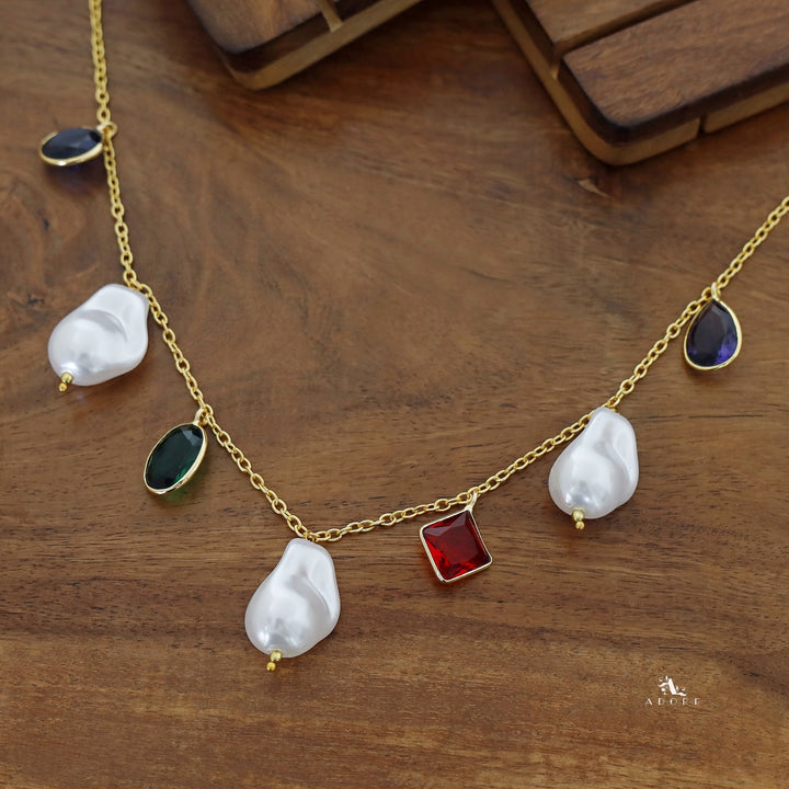 Multicolour Ameya Glossy Baroque Neckpiece