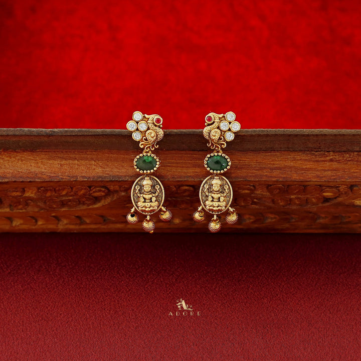 Premium Charumathi Kemp Stone Short Neckpiece With Earring