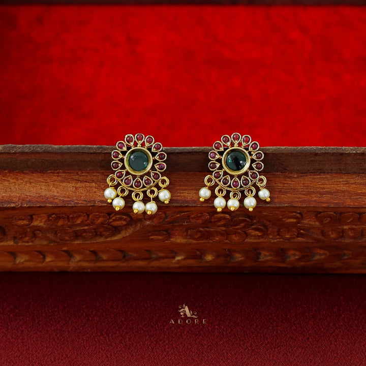 Premium Aaradhya Palakka Long Neckpiece With Earring