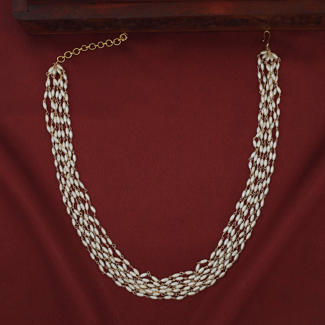 Carly Rice Pearl 7 Layer Neckpiece