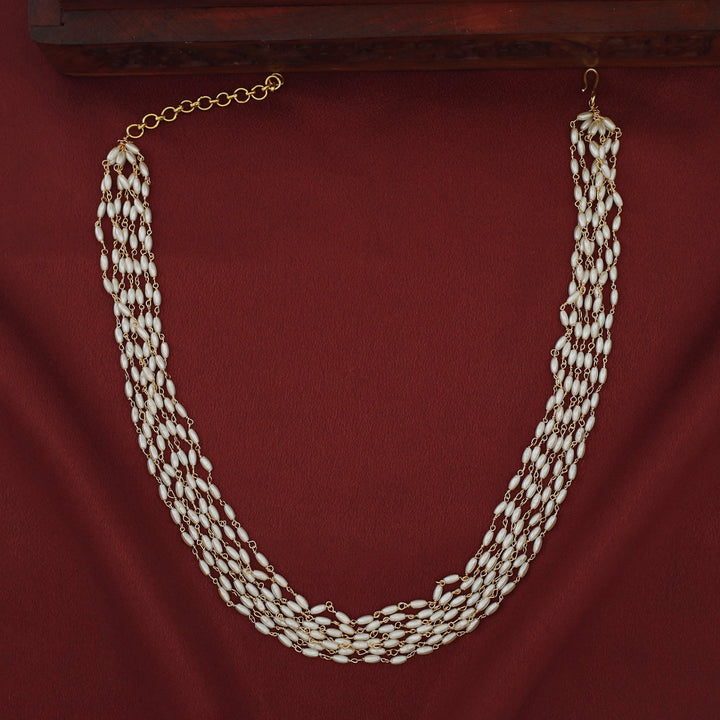 Carly Rice Pearl 7 Layer Neckpiece