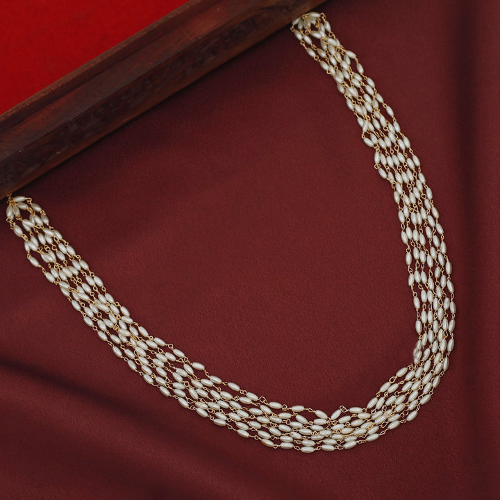 Carly Rice Pearl 7 Layer Neckpiece