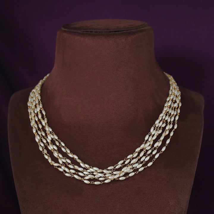 Carly Rice Pearl 7 Layer Neckpiece