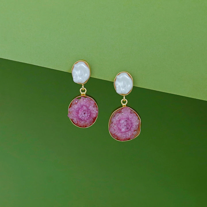 Elvera Baroque + Agate Earring
