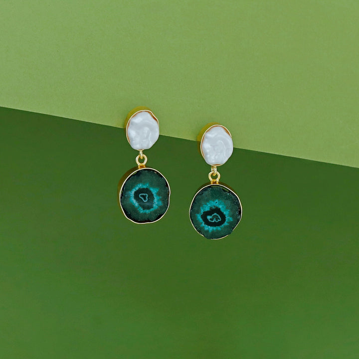 Elvera Baroque + Agate Earring