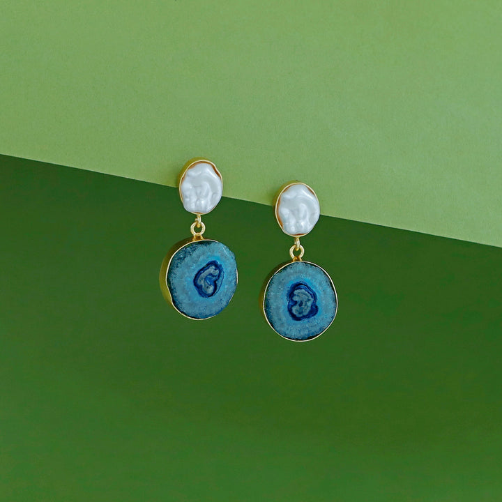 Elvera Baroque + Agate Earring