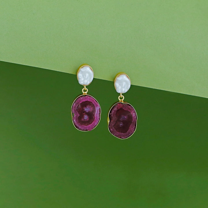 Elvera Baroque + Agate Earring