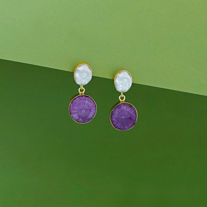 Elvera Baroque + Agate Earring