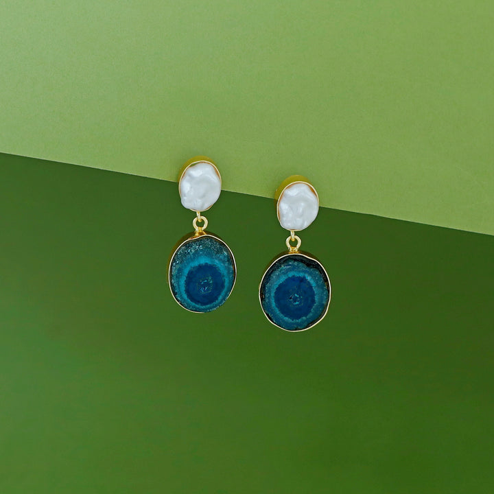 Elvera Baroque + Agate Earring