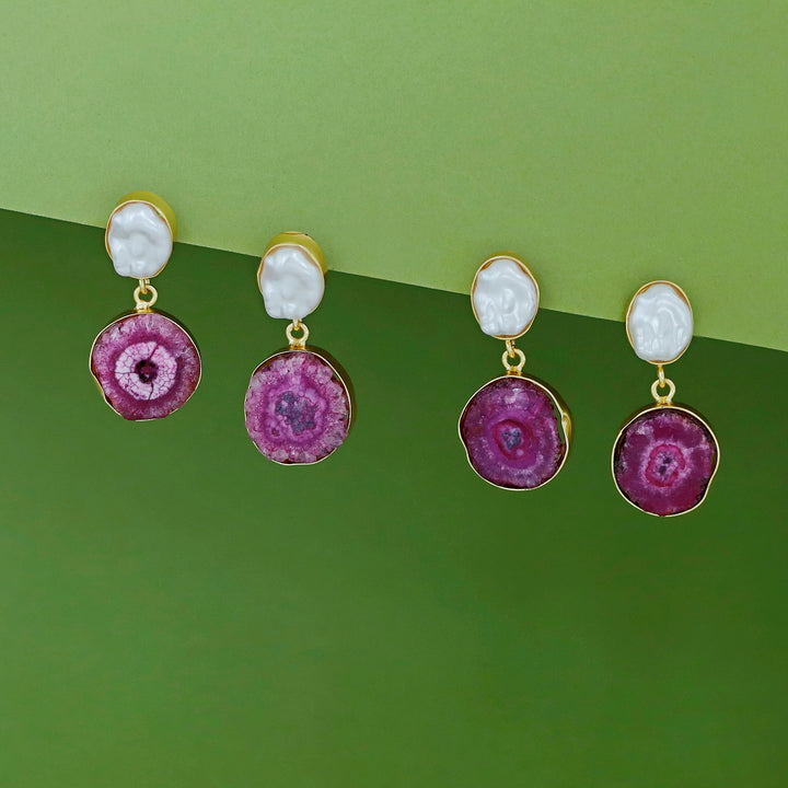 Elvera Baroque + Agate Earring