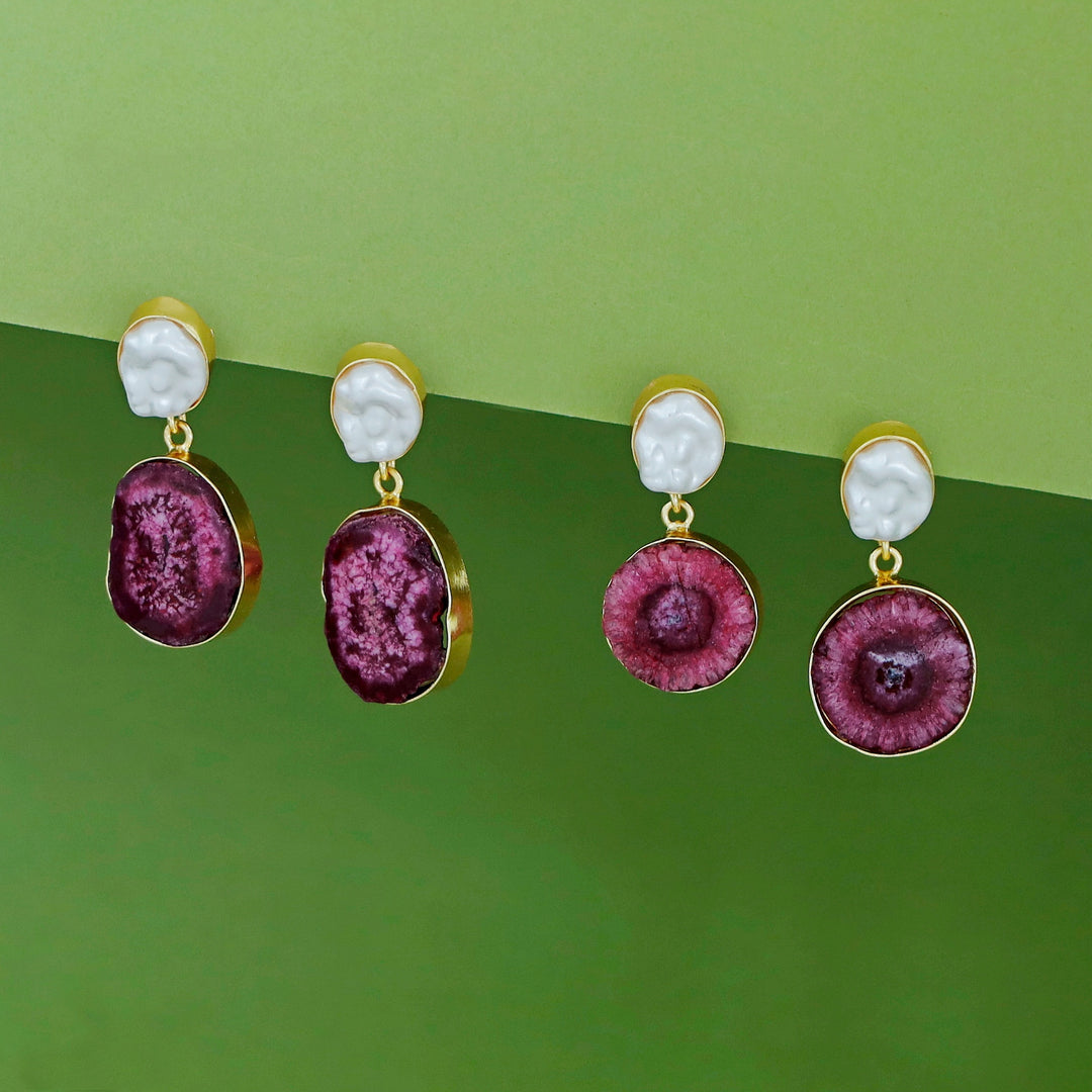 Elvera Baroque + Agate Earring
