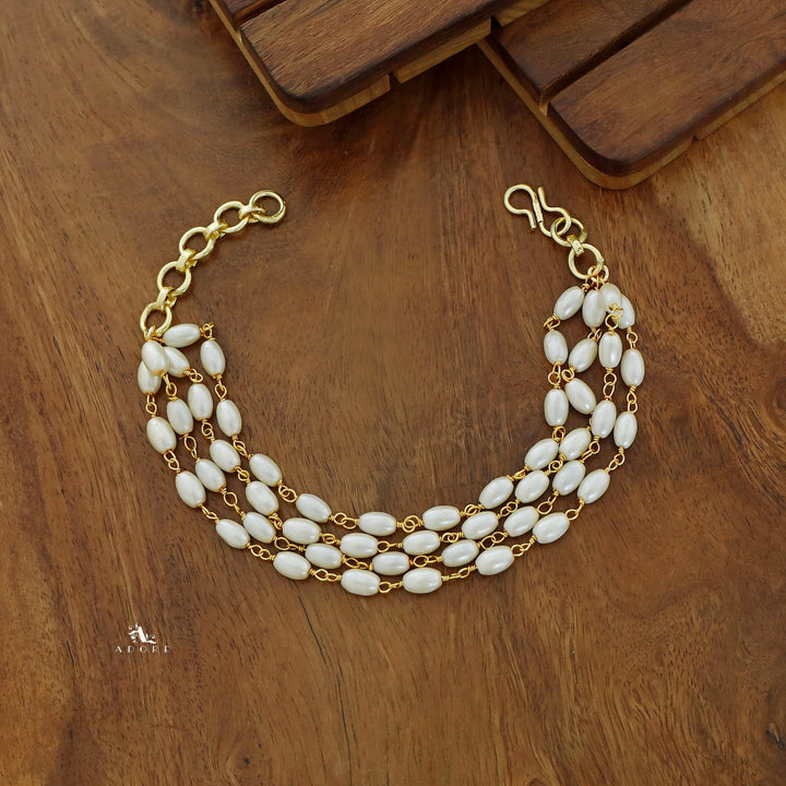 Golden Layered Pearl Bracelet