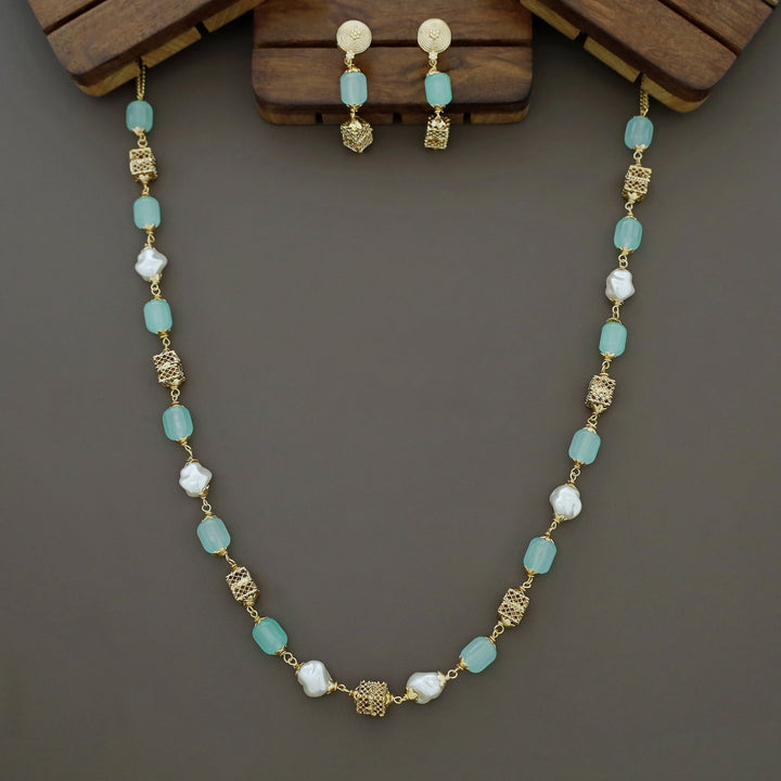 Riley Beaded  Baroque Neckpiece with Earring