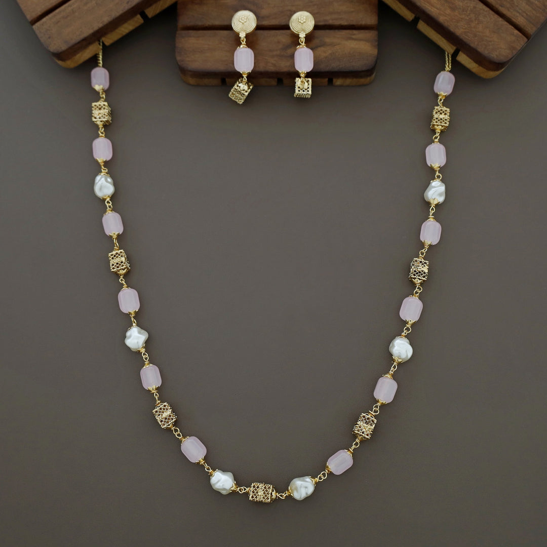 Riley Beaded  Baroque Neckpiece with Earring