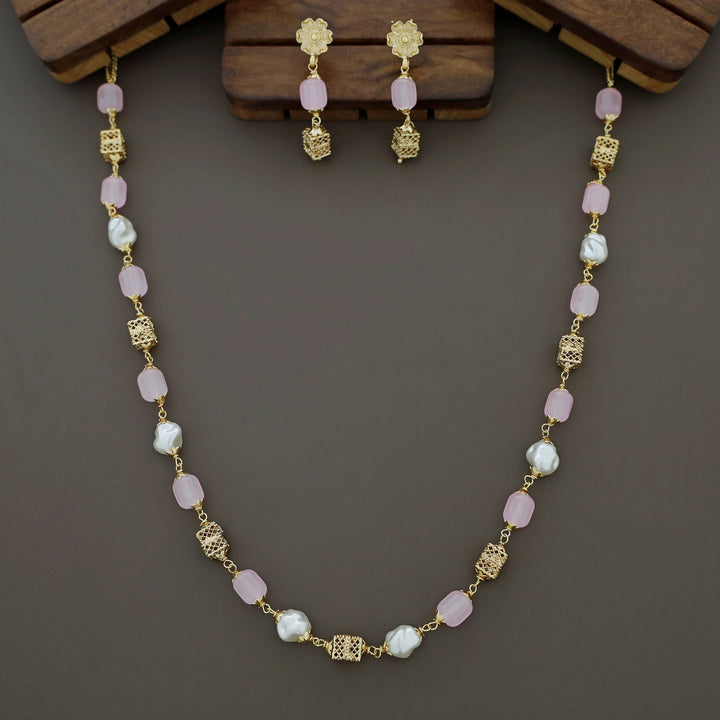 Riley Beaded  Baroque Neckpiece with Earring