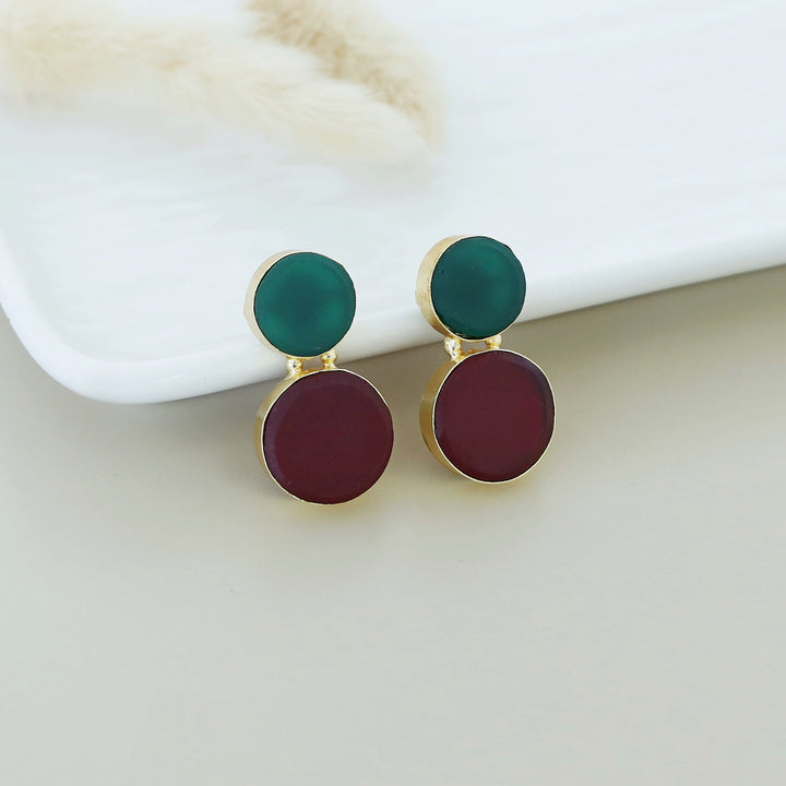 Snowman Raw Stone Earring