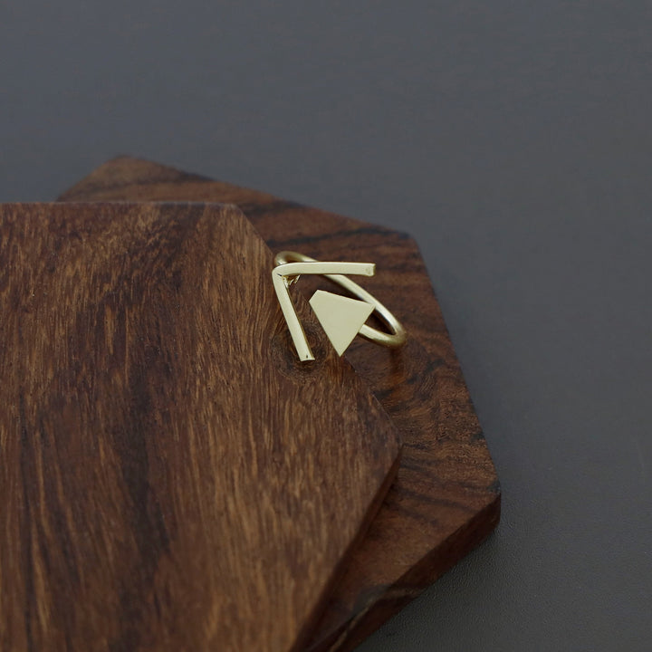 Anyla Golden Triangle Ring
