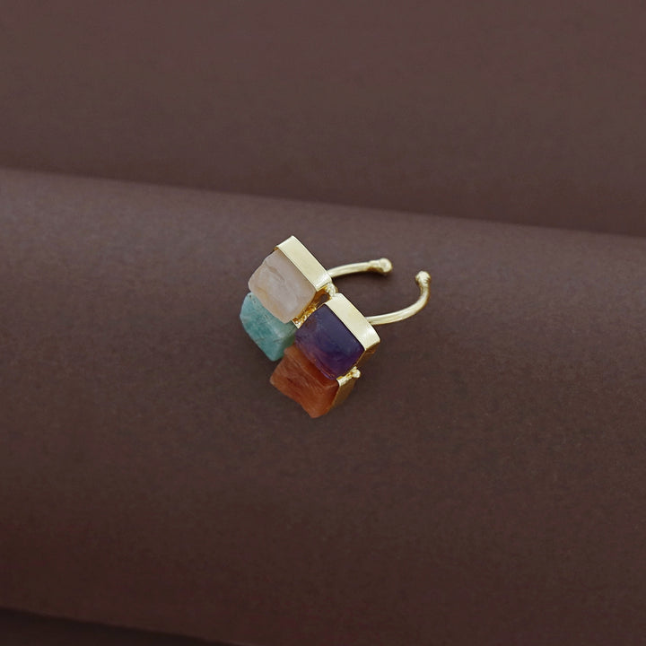 Roshva Tetra Raw Stone Ring