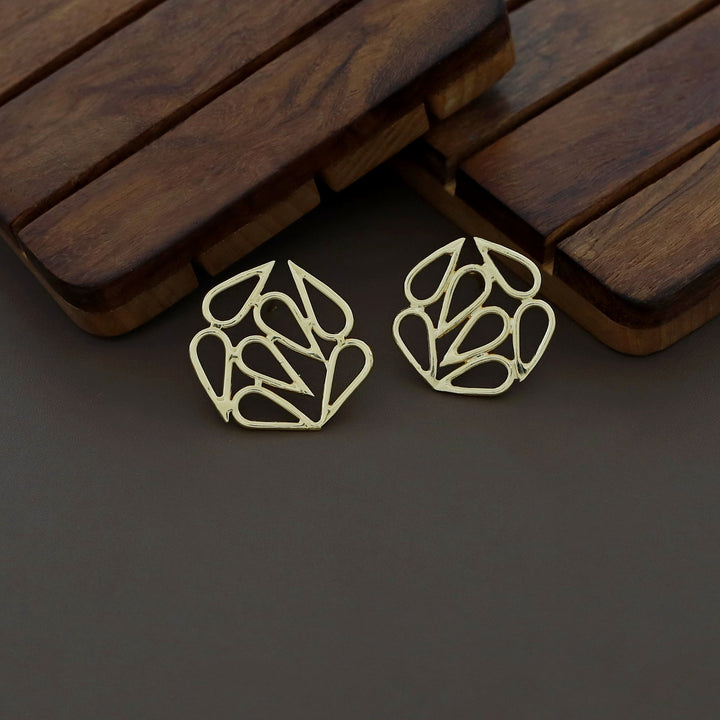 Neesa Golden Floral Stud