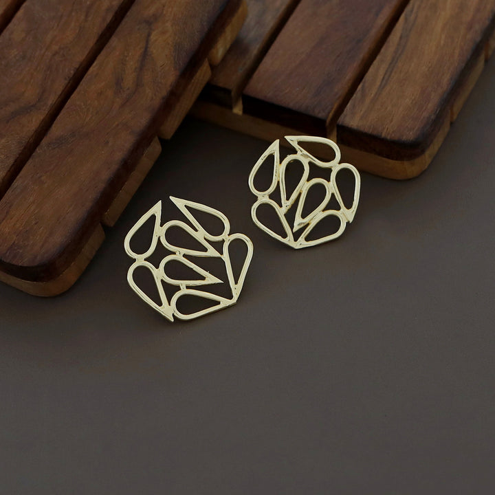 Neesa Golden Floral Stud