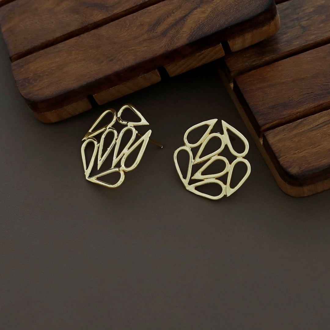 Neesa Golden Floral Stud