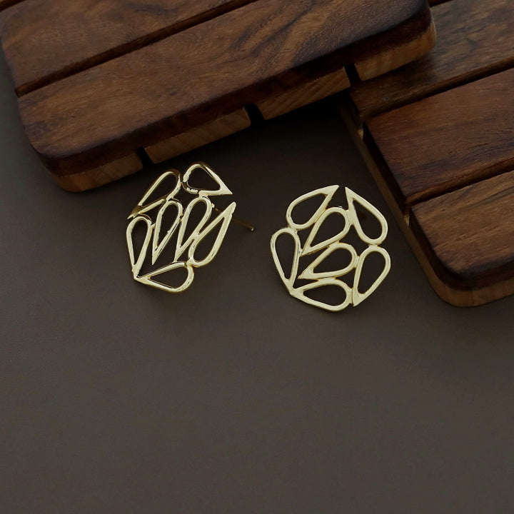 Neesa Golden Floral Stud