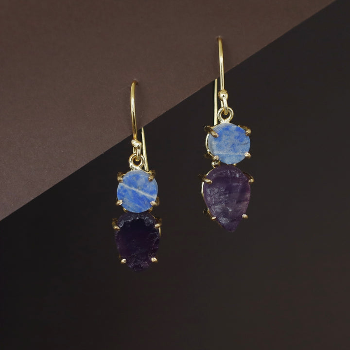 Jaxie Claw Circle Drop Raw Stone Drop