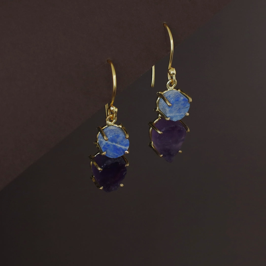 Jaxie Claw Circle Drop Raw Stone Drop