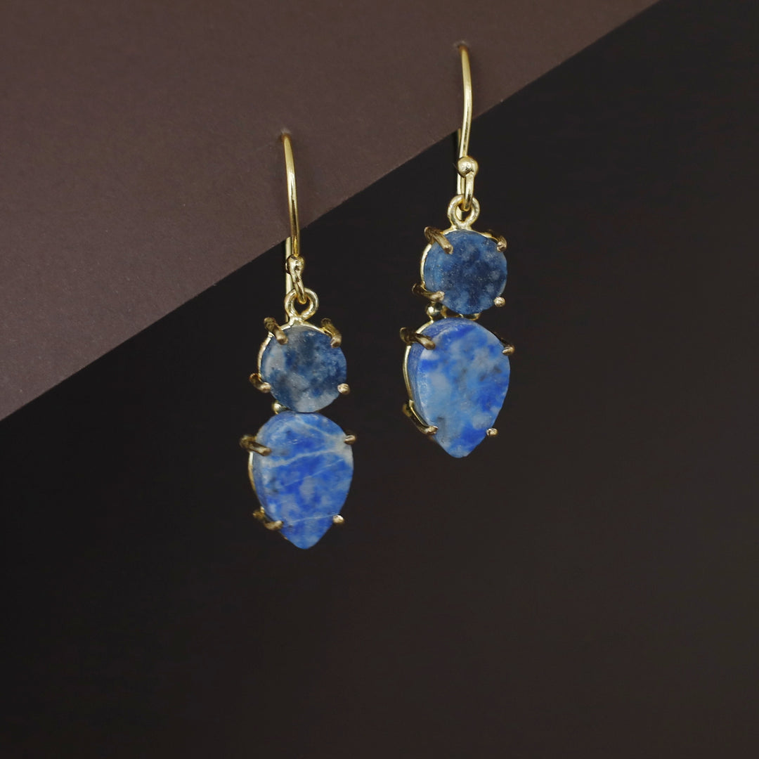 Jaxie Claw Circle Drop Raw Stone Drop